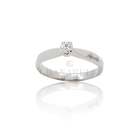 Anello Recarlo Solitario 0.14kt in Oro Bianco e Diamante-Anelli-RECARLO-Gioielleria Granarelli