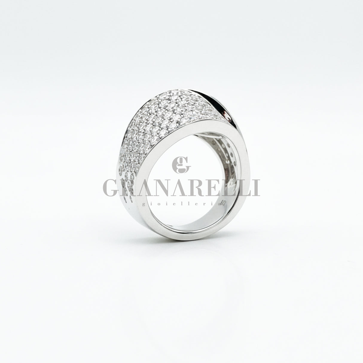 Anello fascia  Oro Bianco e Diamanti