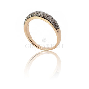 Anello Fedina Pavè Diamanti in Oro Rosa-Anelli-CRIVELLI-Gioielleria Granarelli