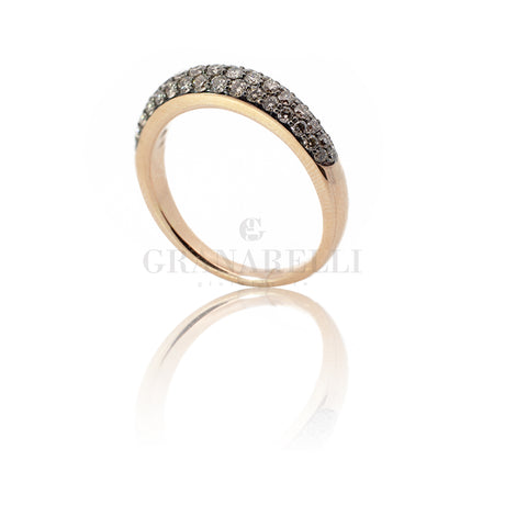 Anello Fedina Pavè Diamanti in Oro Rosa-Anelli-CRIVELLI-Gioielleria Granarelli