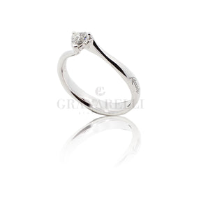 Anello Recarlo Solitario 0.40kt in Oro Bianco e Diamante-Anelli-RECARLO-Gioielleria Granarelli