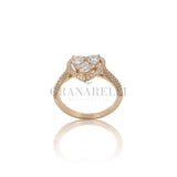 Solitary ring heart magic diamonds in rose gold