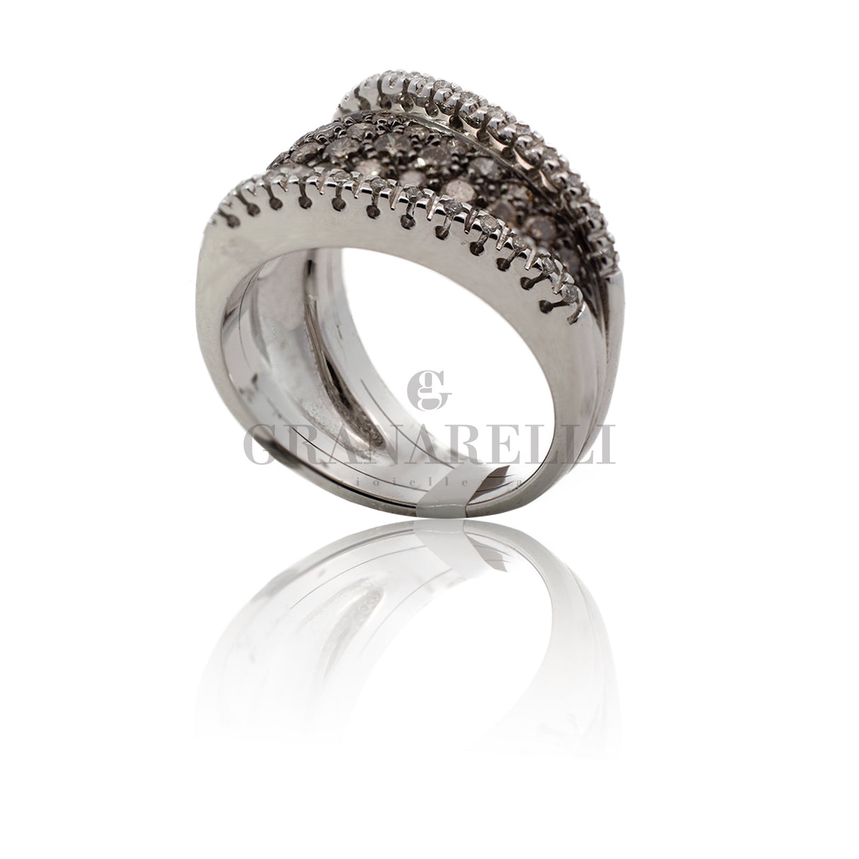 Saphir- und Diamantherzring