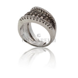 Saphir- und Diamantherzring