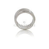 Multifile ring diamond in white gold