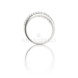 Pavè diamond ring in white gold