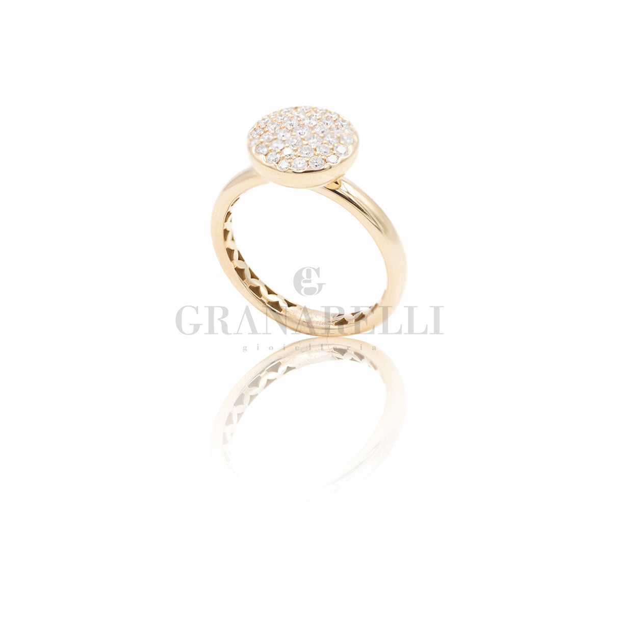 Anello Pavè in Oro Rosa