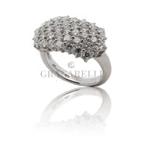 Anello fascia con Diamanti in Oro Bianco