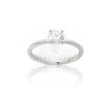 Anello Solitario 0.62kt in Oro Bianco