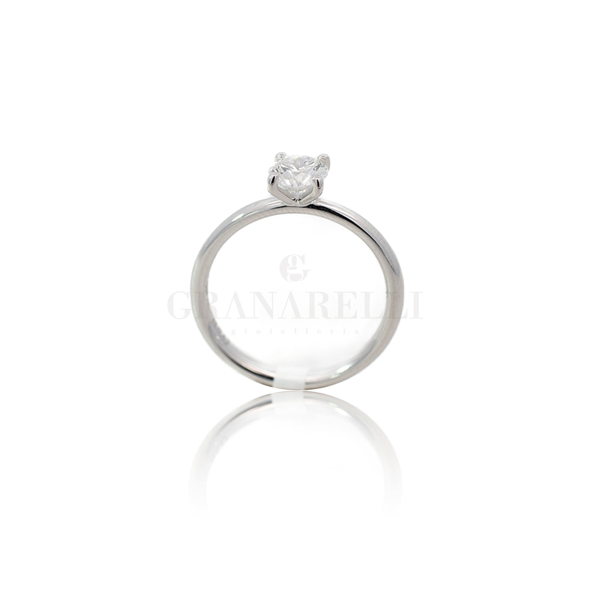 Anello Solitario 0.70kt in Oro Bianco