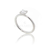 Anello Solitario 0.62kt in Oro Bianco