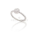 Anello con Diamanti 0,20kt in Oro Bianco