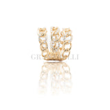 Groumette band ring in rose gold and diamonds 0.70kt