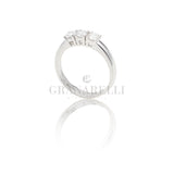Anello trilogy 0.34kt in Oro bianco
