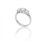 Anello Trilogy 1,21kt certificato GIA Oro bianco