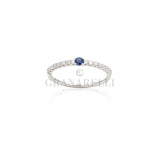 Anillo de anillo de oro rosa con 5 brillantes