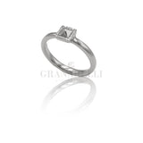 Anello con quadrato di Diamanti Oro Brunito