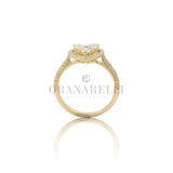 Lonely ring heart magic diamonds in yellow gold