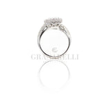 Anello Cuore 1.76kt e Diamanti in Oro Bianco