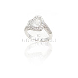 Anello Cuore 1.76kt e Diamanti in Oro Bianco