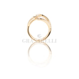 Anello Intreccio Oro Rosa e Diamanti