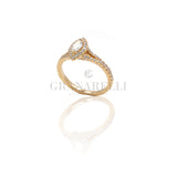 Anello Diamanti Navette in Oro Rosa e Diamanti