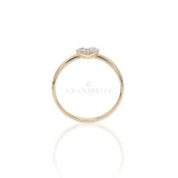 Anello Cuore Pavé di Diamanti in Oro Giallo