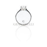 Anello in Oro Bianco con Diamante taglio Ovale 1.50kt GIA