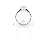 Anello in Oro Bianco con Diamante taglio Ovale 0.80kt GIA