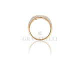 Anello Chevalier Pavè Diamanti in Oro Rosa