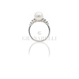 Anello con Perla e Brillanti