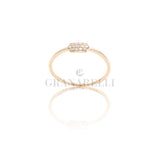 Anello Pavè di Diamanti bianchi, Oro Rosa