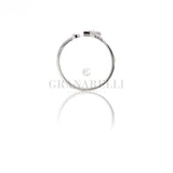 Star ring and stem in white gold with brilliant