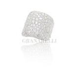Anello con Diamanti in Oro Bianco
