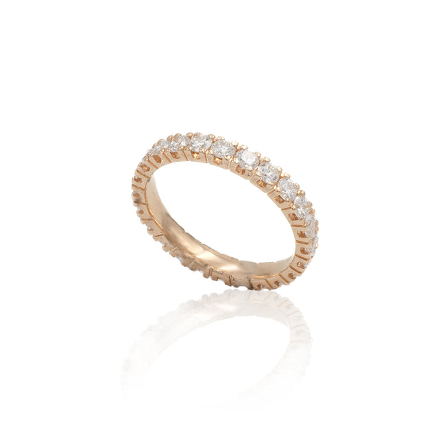 Anello Fedina con Diamanti 1.52kt in Oro Rosa-Anelli-GRANARELLI-Gioielleria Granarelli