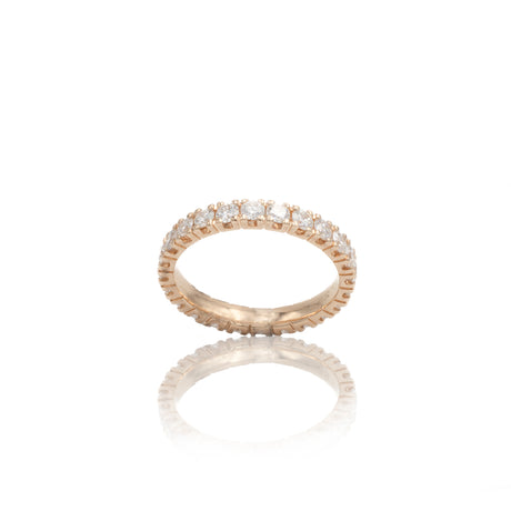 Anello Fedina con Diamanti 1.52kt in Oro Rosa-Anelli-GRANARELLI-Gioielleria Granarelli