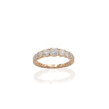 Anello Fedina Scalata con Diamanti 1.54kt in Oro Rosa-Anelli-GRANARELLI-Gioielleria Granarelli