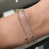 Bracciale barretta Media diamanti Bianchi oro Bianco