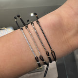 BRAIN BRAINT BLACK DIAMANTI Small size in Rose Gold Nautical Cord