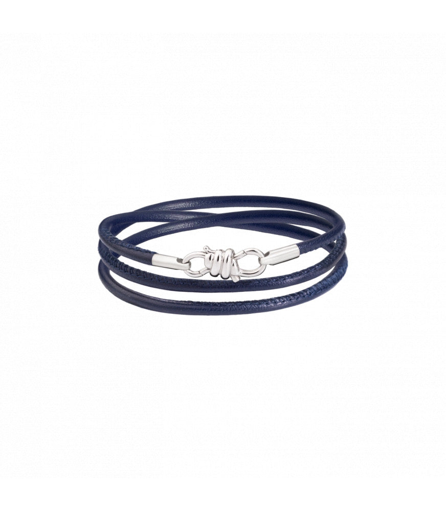Bracciale Dodo Nodo Pelle Blu