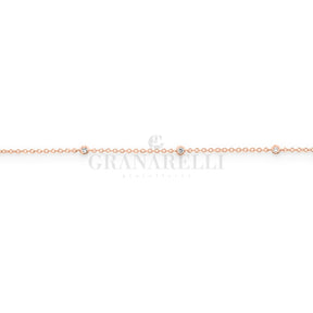 Bracciale Oro Rosa diamanti alternati-Bracciali-CRIVELLI-Gioielleria Granarelli