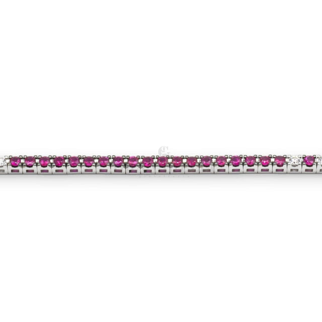 Bracciale Tennis Oro Bianco con Rubini 4,15ct e Diamanti-Bracciali-CRIVELLI-Gioielleria Granarelli