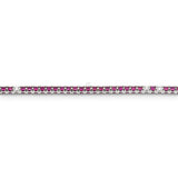 Bracciale Tennis Oro Bianco con Rubini 2,20kt e Diamanti Bianchi