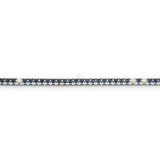 Bracciale Tennis Oro Bianco con Zaffiri 4,12ct e Diamanti