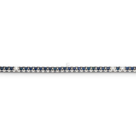 Bracciale Tennis Oro Bianco con Zaffiri 5,35ct e Diamanti-Bracciali-CRIVELLI-Gioielleria Granarelli