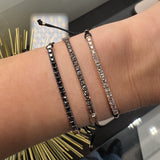 Bracciale Barretta Diamanti Brown Misura Grande in Oro Rosa cordino nautico