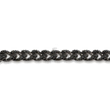 Bracciale Groumette Oro Bianco e Diamanti Neri 3.80kt