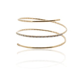 Bangle bracciale molla oro rosa e brillanti