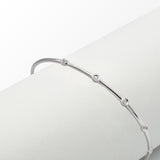 Bracciale Bangle rigido con Diamanti In Oro Bianco