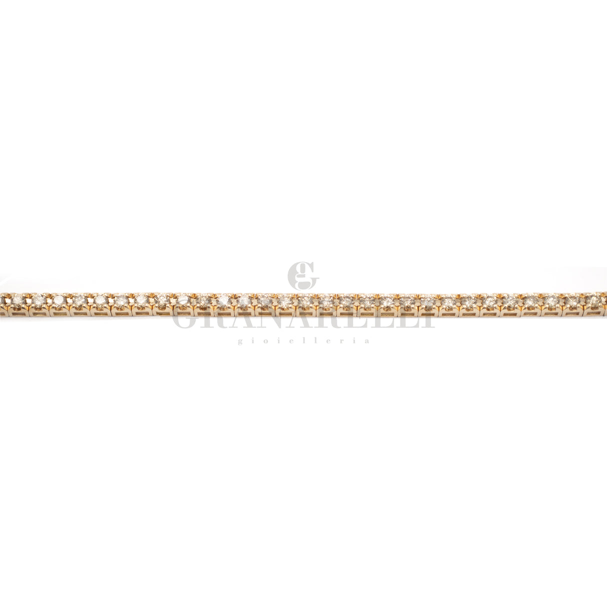 Bracciale Tennis Oro Rosa e Diamanti Brown 2,8ct